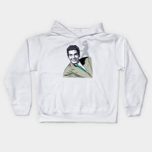 Victor Mature - An illustration by Paul Cemmick Kids Hoodie